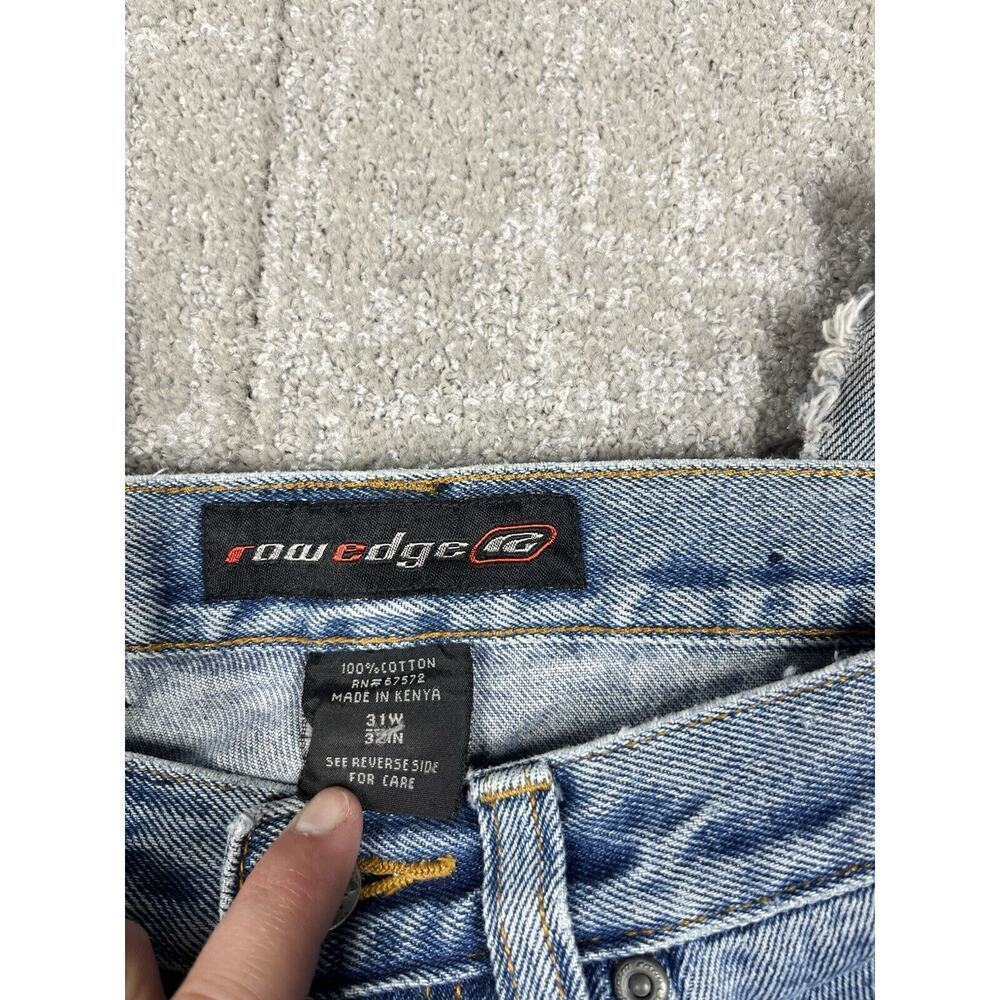 Vintage Y2K Raw Edge Baggy Straight Leg Jeans Mens Size 31x32 - Picture 3 of 10